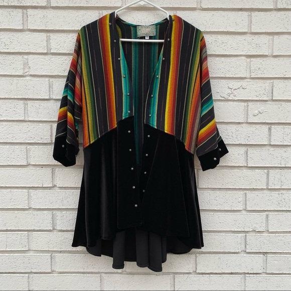 SilveradoJessica Southwest Velvet Cardigan Blazer Medium